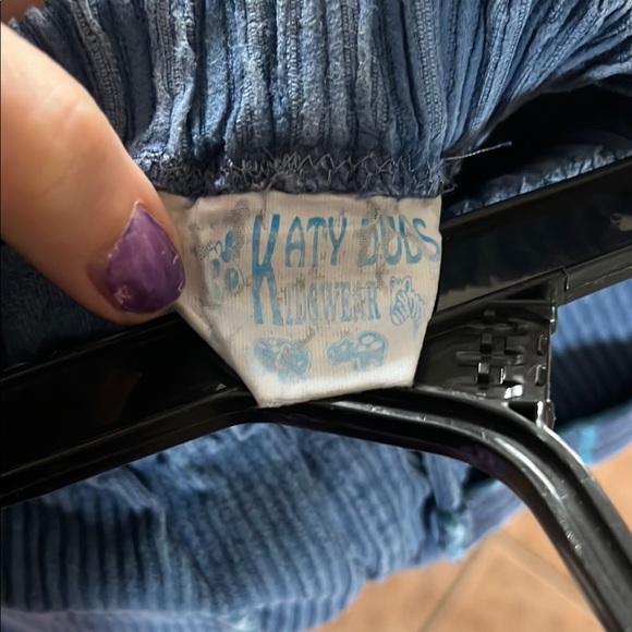 Vintage Blue Striped Kids Trousers - Picture 4 of 4